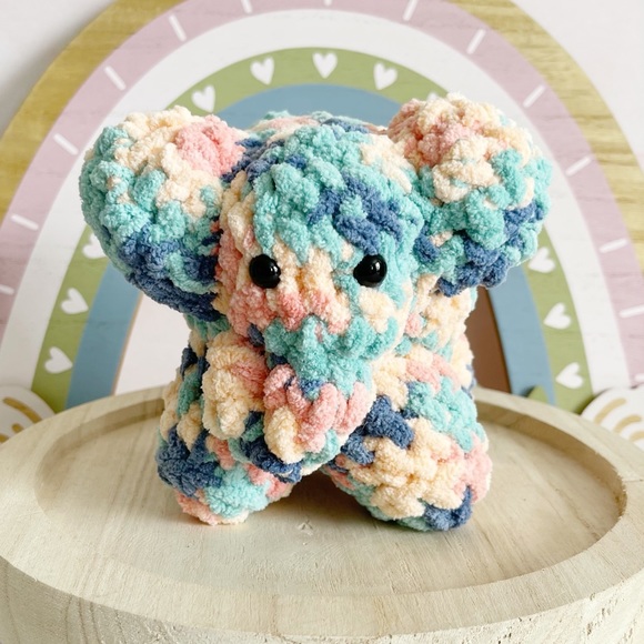 Hand Crochet Baby Elephant Plush - Picture 1 of 4